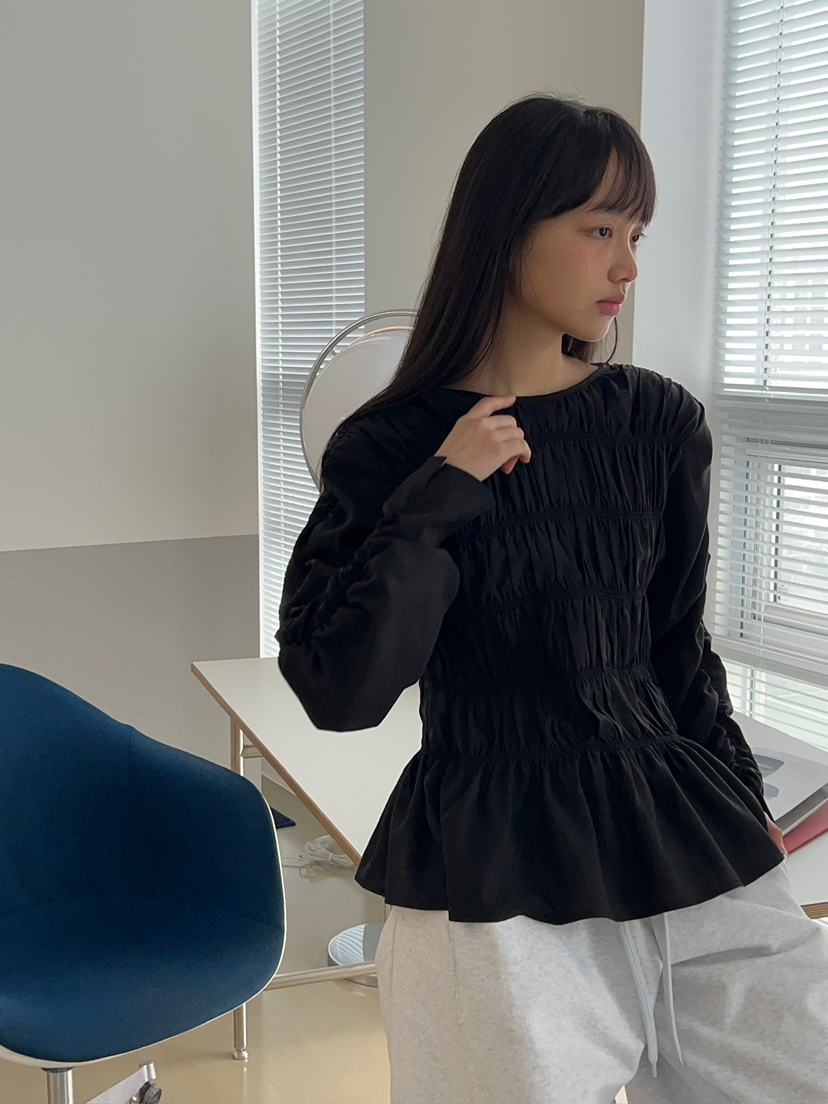 ANOTHER AVENUE韓國直郵女裝新品職業熱賣襯衫蕾絲衫褶皺ANOTHER AVENUE襯衫/蕾絲衫