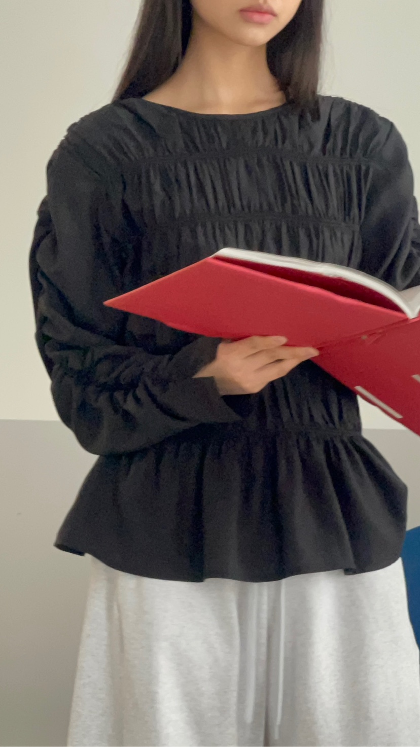 ANOTHER AVENUE韓國直郵女裝新品職業熱賣襯衫蕾絲衫褶皺ANOTHER AVENUE襯衫/蕾絲衫