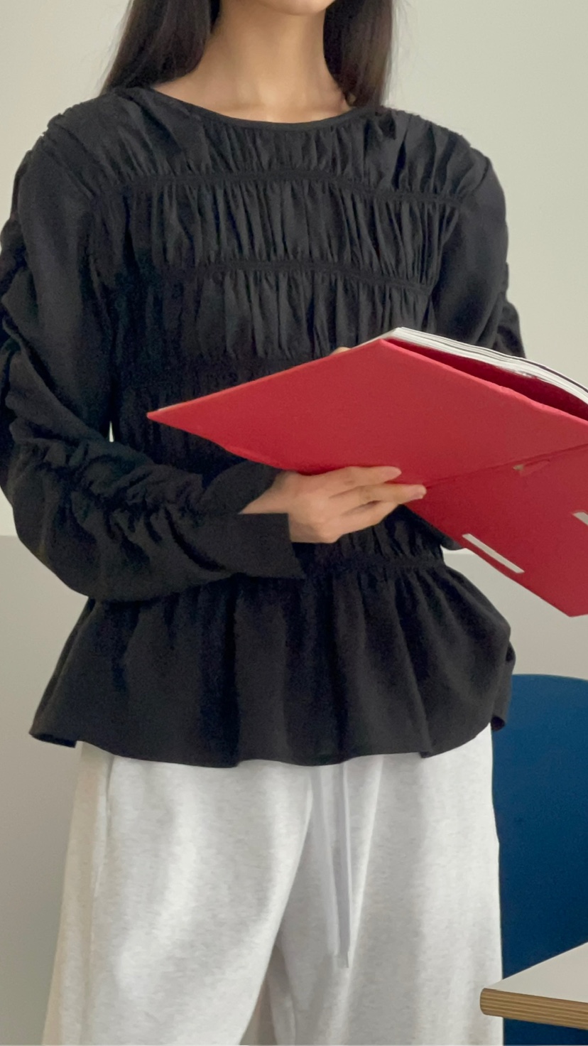 ANOTHER AVENUE韓國直郵女裝新品職業熱賣襯衫蕾絲衫褶皺ANOTHER AVENUE襯衫/蕾絲衫