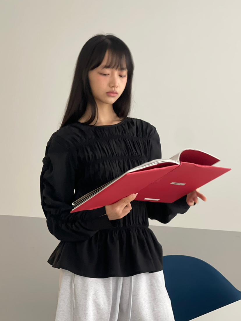 ANOTHER AVENUE韓國直郵女裝新品職業熱賣襯衫蕾絲衫褶皺ANOTHER AVENUE襯衫/蕾絲衫