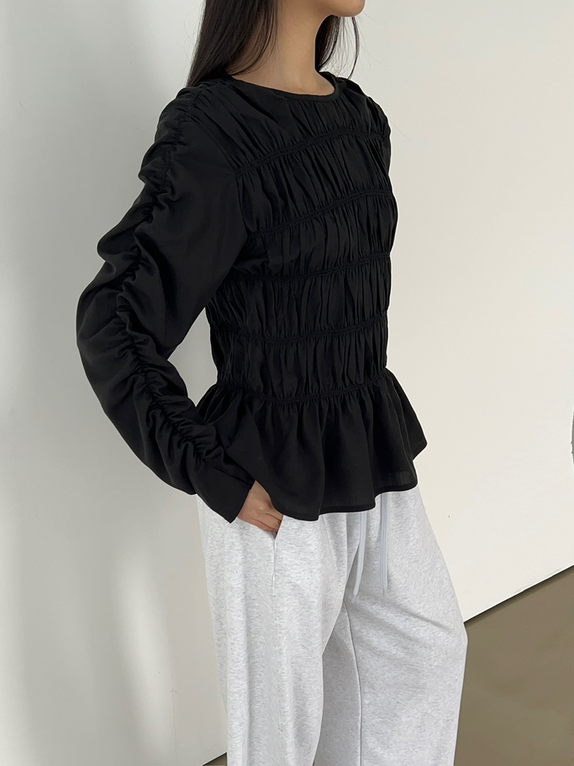 ANOTHER AVENUE韓國直郵女裝新品職業熱賣襯衫蕾絲衫褶皺ANOTHER AVENUE襯衫/蕾絲衫