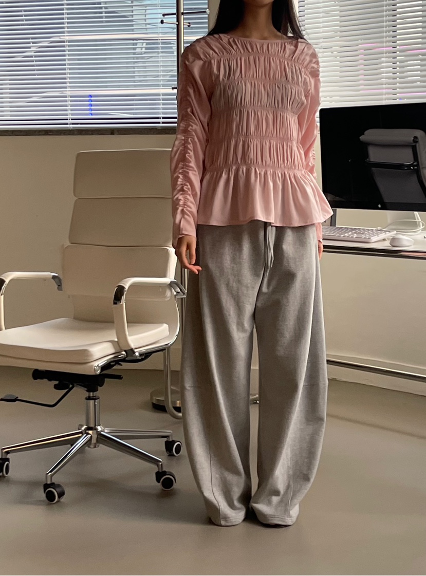 ANOTHER AVENUE韓國直郵女裝新品職業熱賣襯衫蕾絲衫褶皺ANOTHER AVENUE襯衫/蕾絲衫