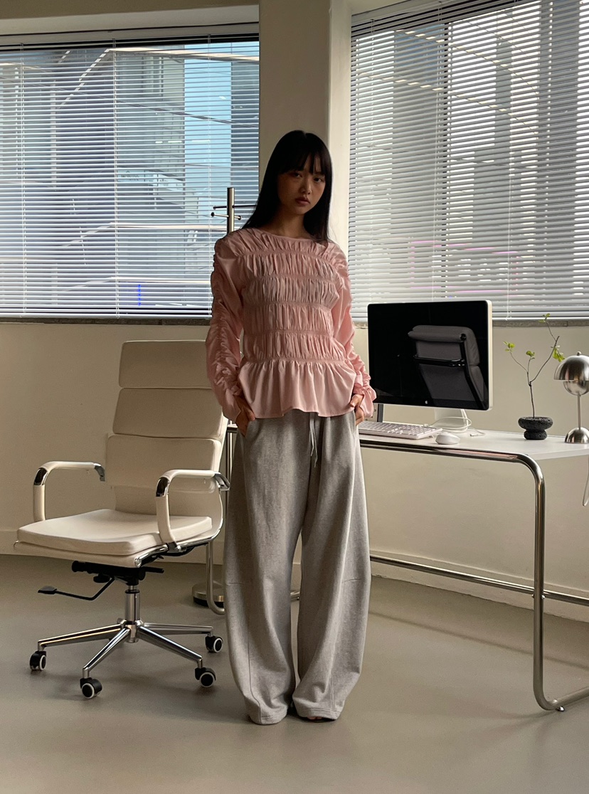 ANOTHER AVENUE韓國直郵女裝新品職業熱賣襯衫蕾絲衫褶皺ANOTHER AVENUE襯衫/蕾絲衫