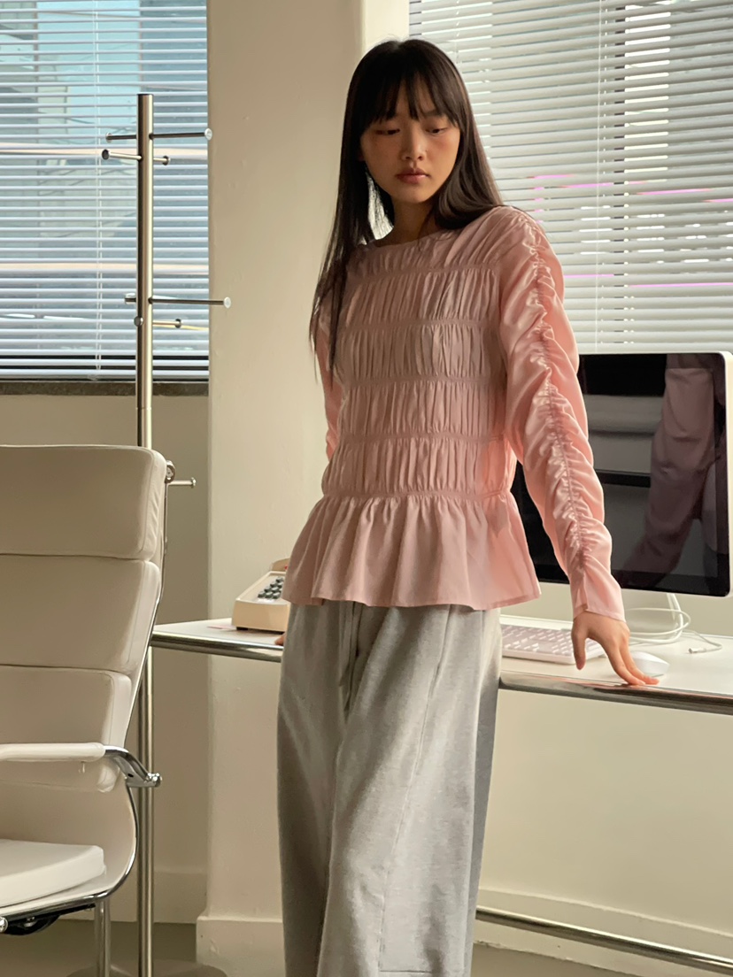 ANOTHER AVENUE韓國直郵女裝新品職業熱賣襯衫蕾絲衫褶皺ANOTHER AVENUE襯衫/蕾絲衫