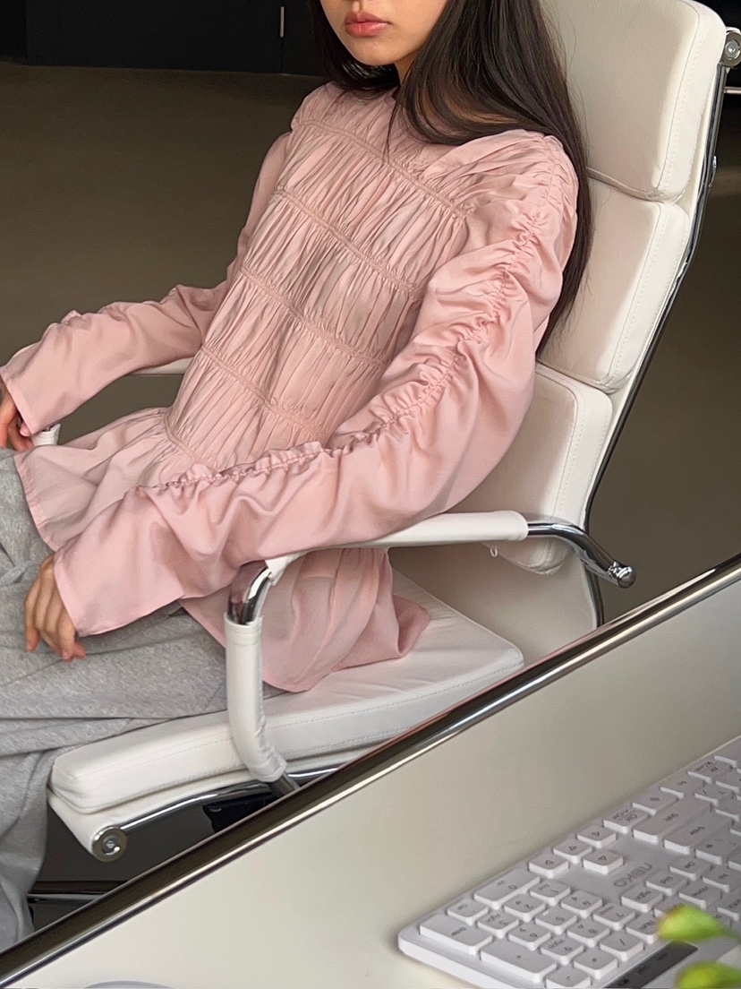 ANOTHER AVENUE韓國直郵女裝新品職業熱賣襯衫蕾絲衫褶皺ANOTHER AVENUE襯衫/蕾絲衫