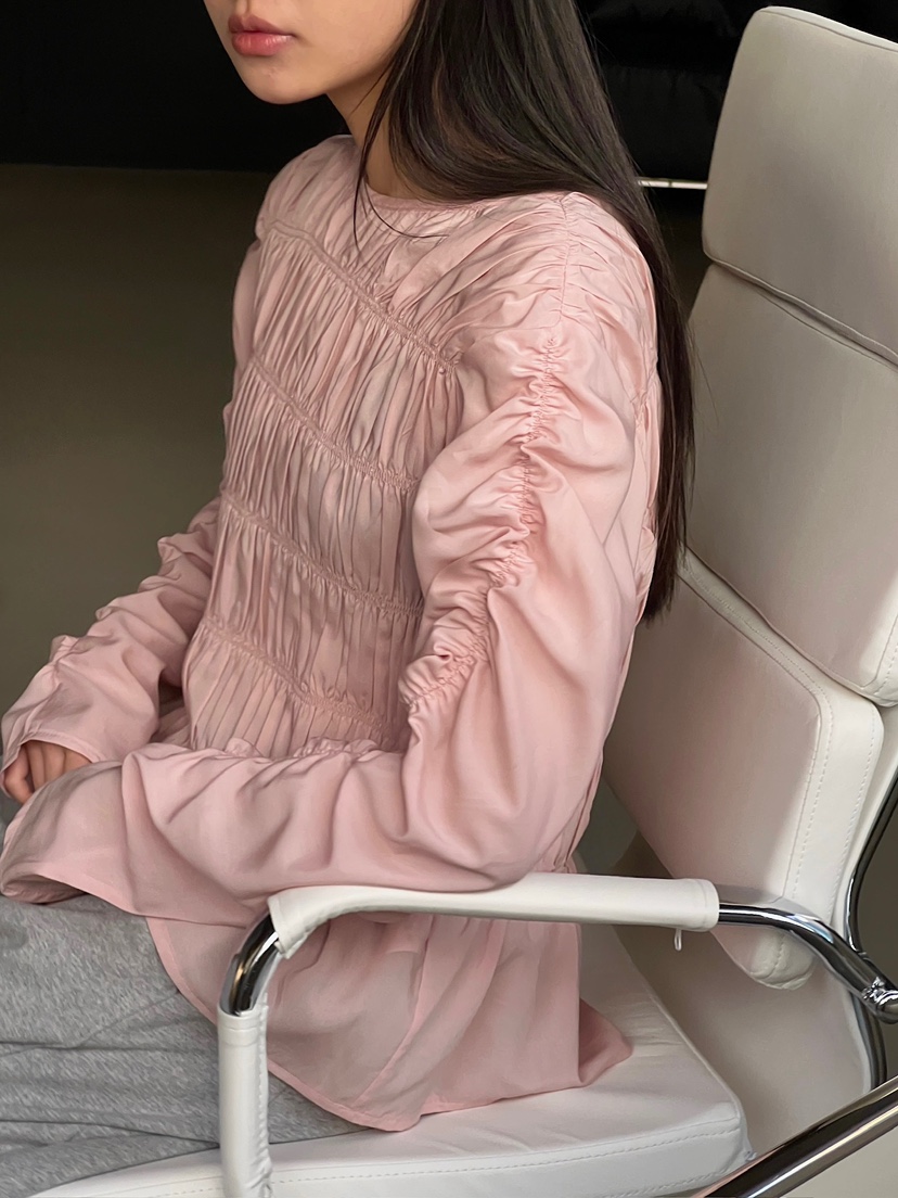 ANOTHER AVENUE韓國直郵女裝新品職業熱賣襯衫蕾絲衫褶皺ANOTHER AVENUE襯衫/蕾絲衫