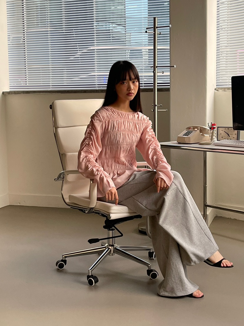 ANOTHER AVENUE韓國直郵女裝新品職業熱賣襯衫蕾絲衫褶皺ANOTHER AVENUE襯衫/蕾絲衫