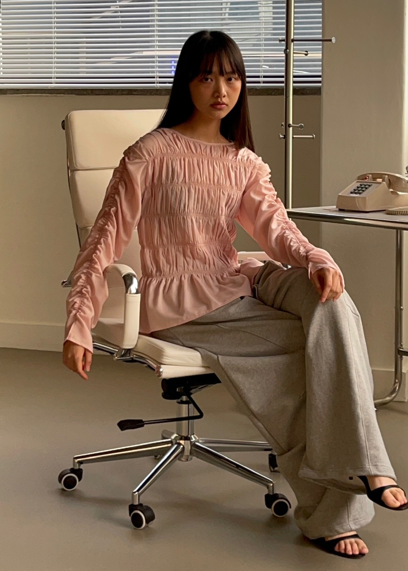 ANOTHER AVENUE韓國直郵女裝新品職業熱賣襯衫蕾絲衫褶皺ANOTHER AVENUE襯衫/蕾絲衫