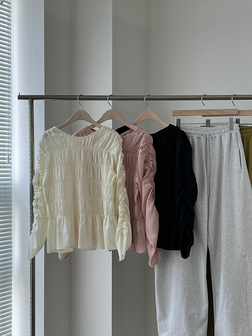 ANOTHER AVENUE韓國直郵女裝新品職業熱賣襯衫蕾絲衫褶皺ANOTHER AVENUE襯衫/蕾絲衫