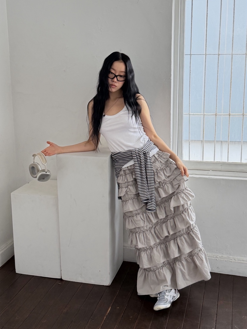 SUNDER MARKET韓國東大門代購女士新品休閑熱賣人氣長裙SUNDER MARKET長裙