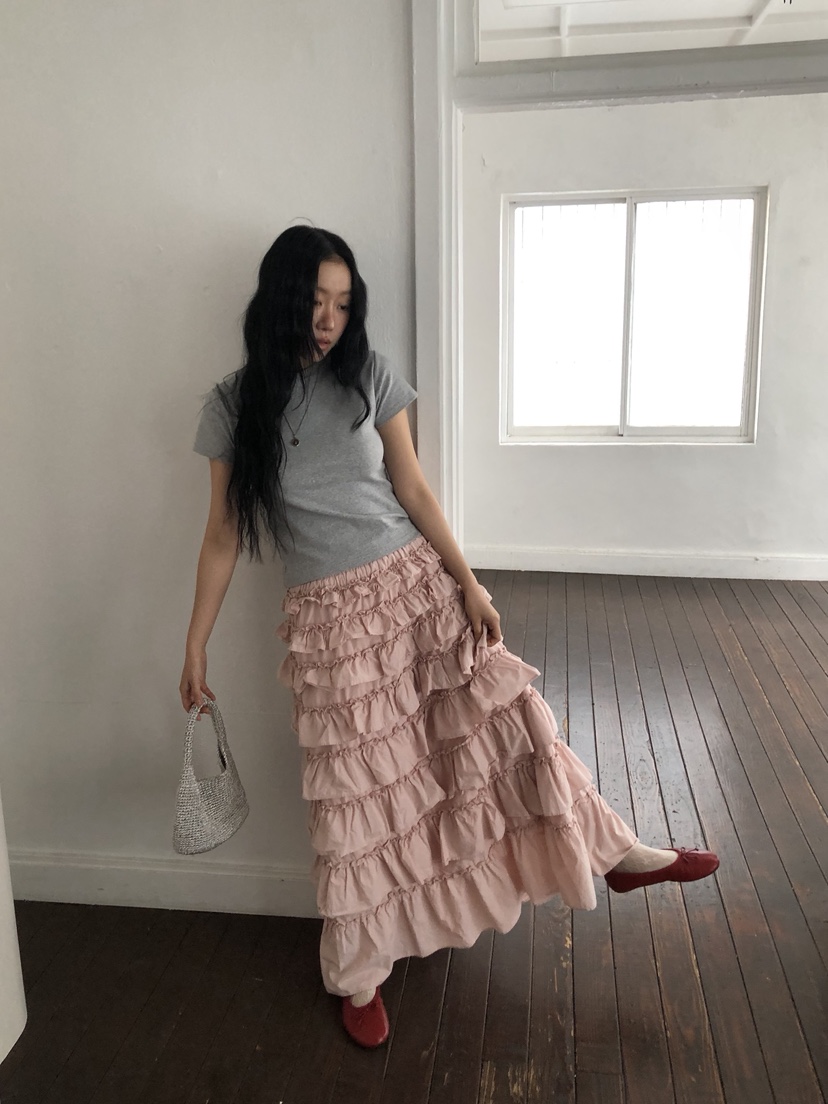 SUNDER MARKET韓國東大門代購女士新品休閑熱賣人氣長裙SUNDER MARKET長裙圖色1