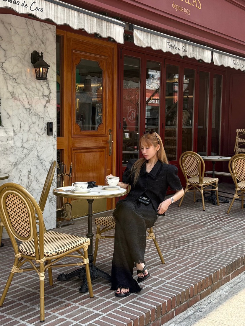 ZEROZERO韓國直郵女裝新品推薦人氣26春夏休閑褲粗花呢流蘇ZEROZERO休閑褲