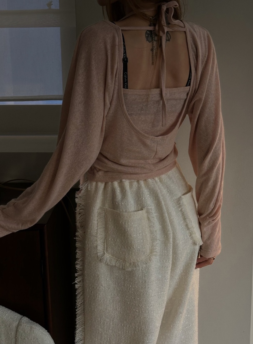 ZEROZERO韓國直郵女裝新品推薦人氣26春夏休閑褲粗花呢流蘇ZEROZERO休閑褲