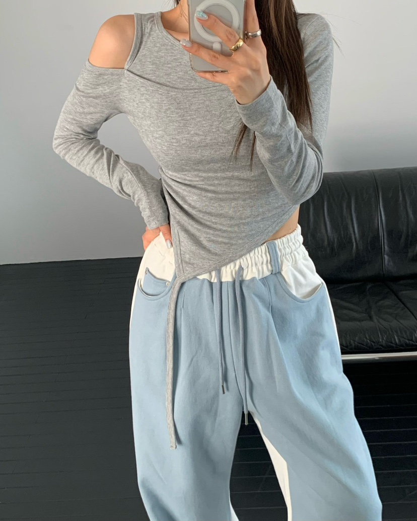 REVE CITE-L韓國東大門代購女士新款人氣休閑時尚長袖T恤REVE CITE-L長袖T恤