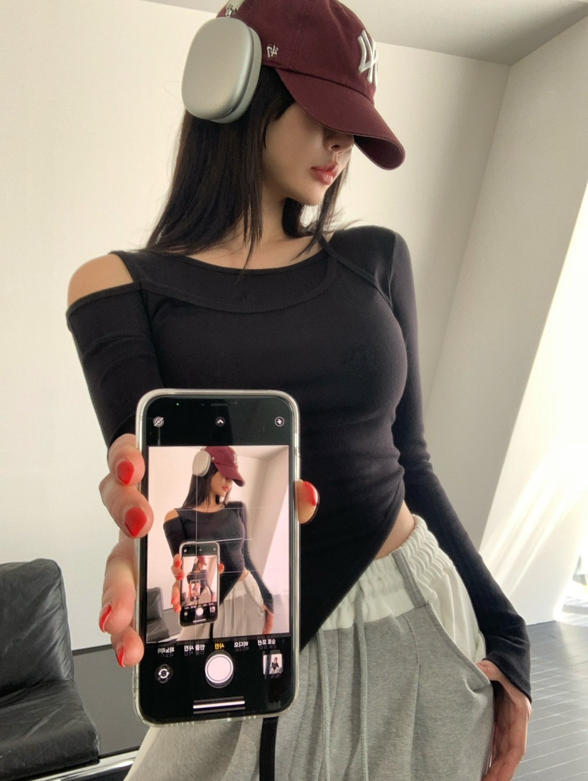 REVE CITE-L韓國東大門代購女士新款人氣休閑時尚長袖T恤REVE CITE-L長袖T恤