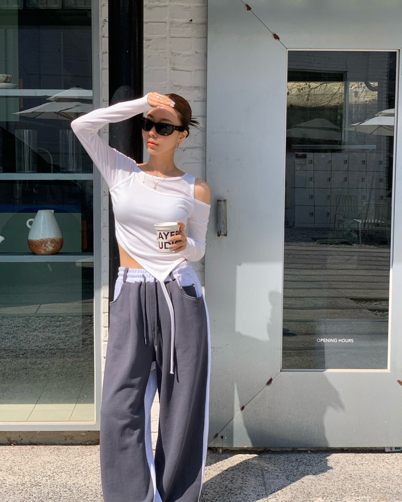 REVE CITE-L韓國東大門代購女士新款人氣休閑時尚長袖T恤REVE CITE-L長袖T恤