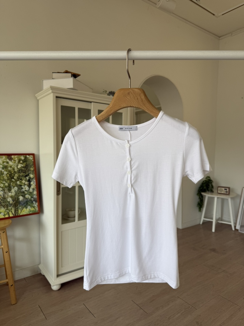 SOLAR韓國代購女裝新款人氣休閑推薦26春夏時尚職業熱賣T恤SOLART恤圖色2