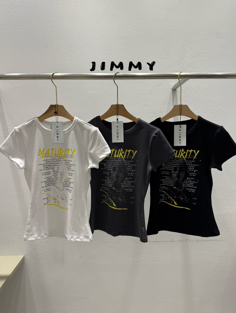 JIMMY韓國代購女士新品休閑熱賣時尚26春夏人氣職業推薦T恤JIMMY/REMAKET恤