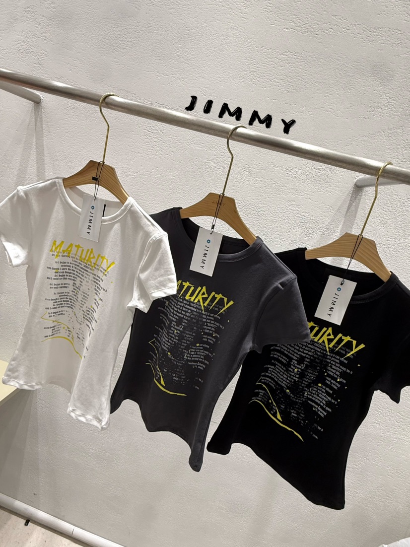 JIMMY韓國代購女士新品休閑熱賣時尚26春夏人氣職業推薦T恤JIMMY/REMAKET恤