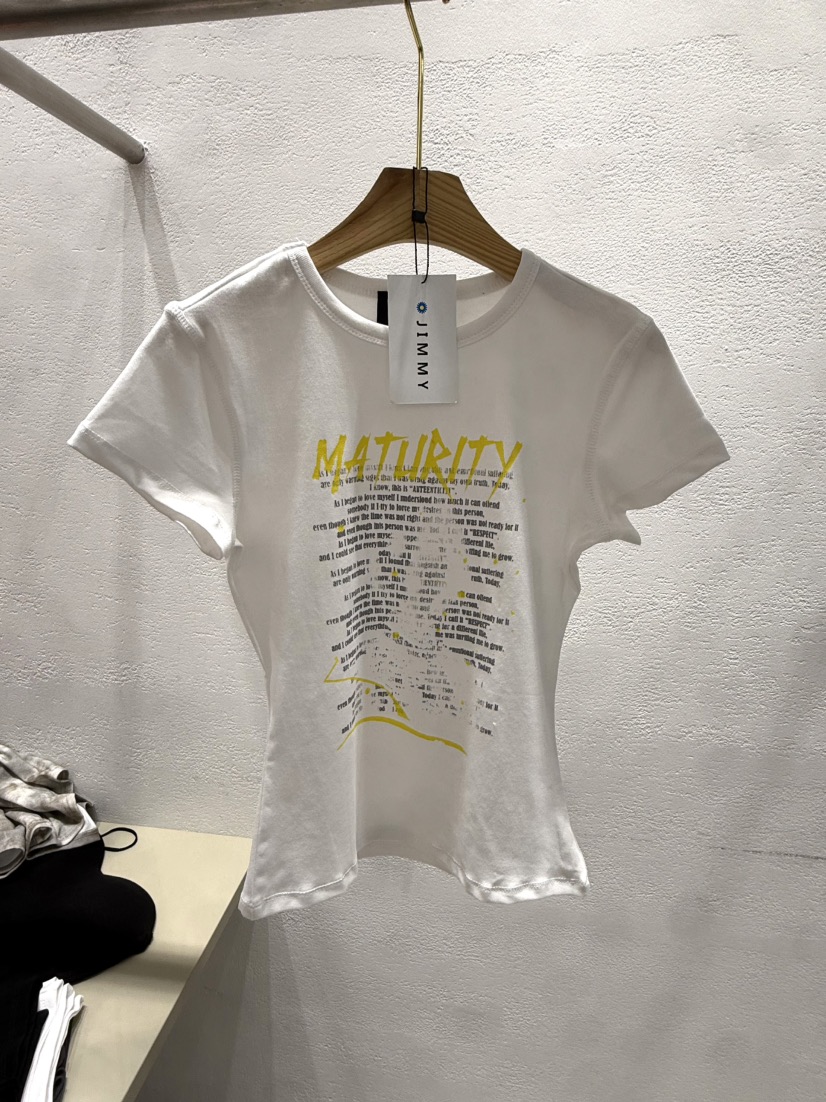 JIMMY韓國代購女士新品休閑熱賣時尚26春夏人氣職業推薦T恤JIMMY/REMAKET恤圖色2