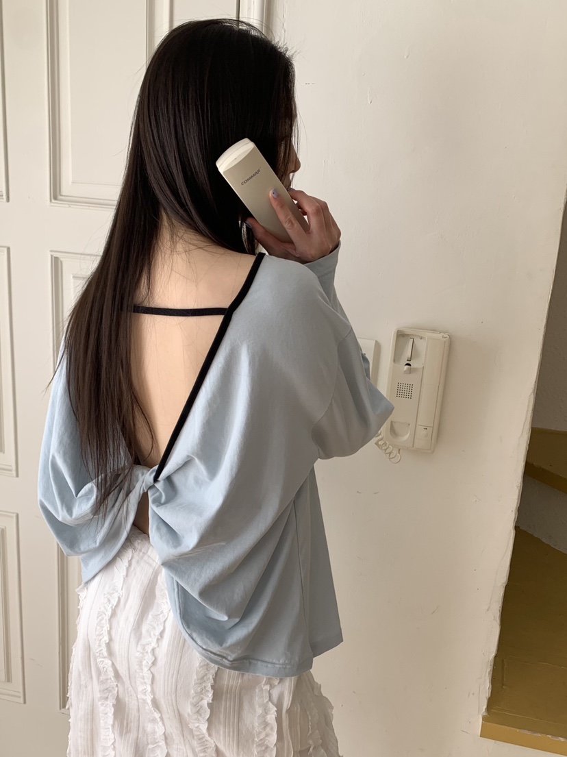 LIKEVAM韓國東大門直郵女裝新品職業熱賣推薦休閑長袖T恤LIKEVAM長袖T恤