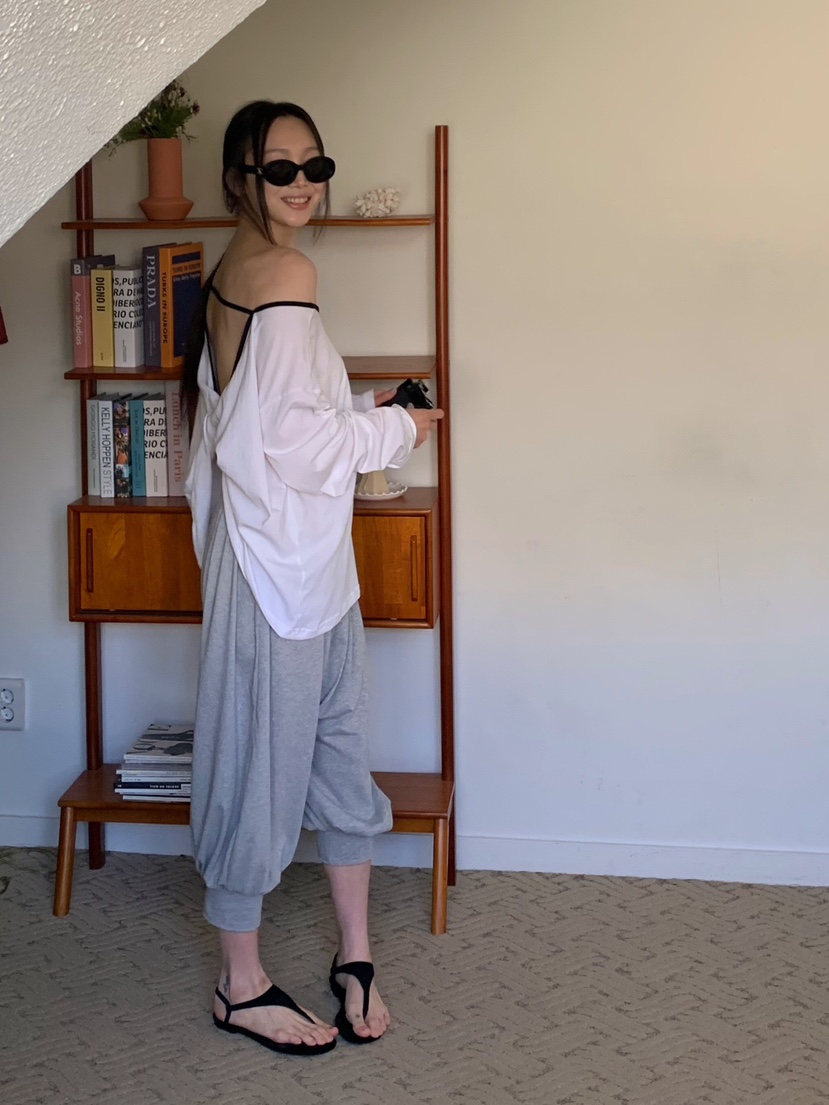 LIKEVAM韓國東大門直郵女裝新品職業熱賣推薦休閑長袖T恤LIKEVAM長袖T恤