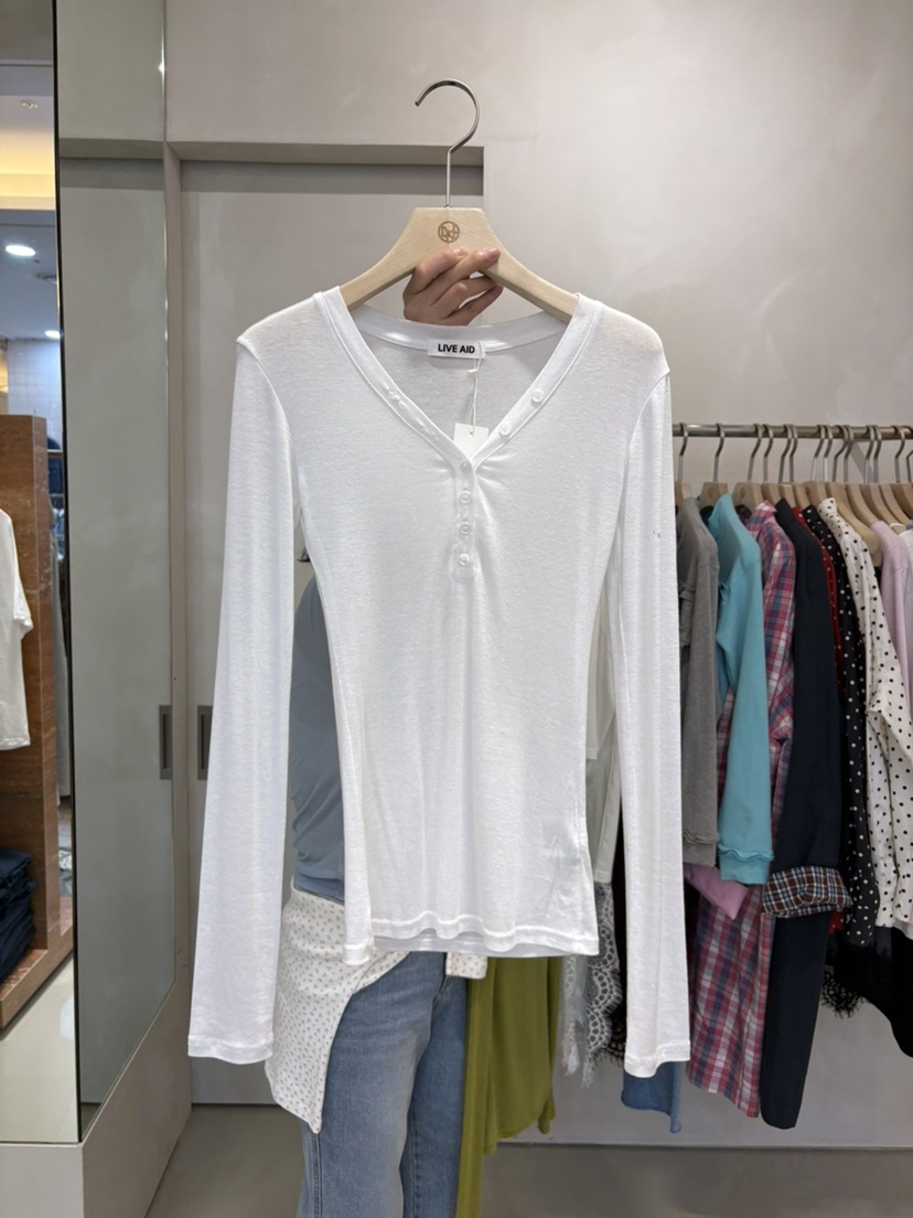 LIVE AID-P韓國東大門代購女裝新款人氣推薦休閑長袖T恤LIVE AID-P長袖T恤圖色2