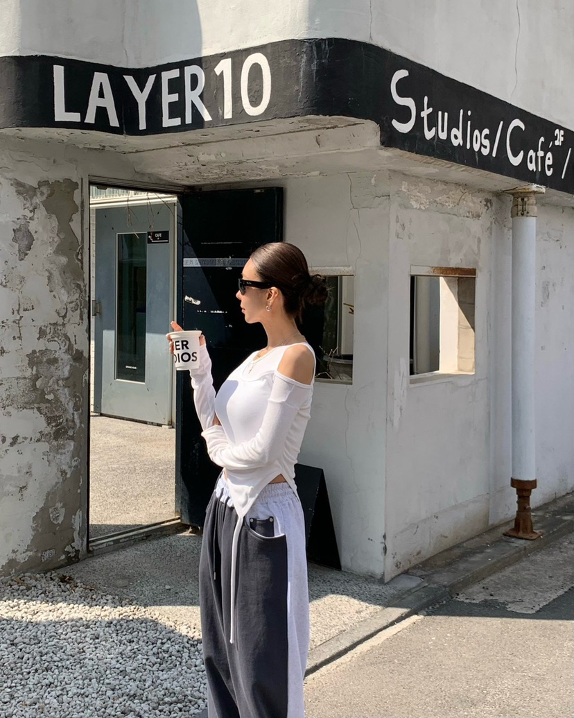 REVE CITE-L韓國東大門代購女士新品推薦26春夏休閑褲羅紋REVE CITE-L休閑褲