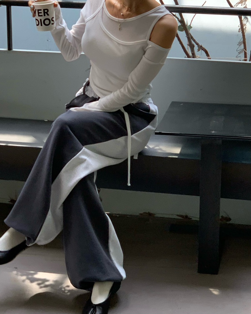 REVE CITE-L韓國東大門代購女士新品推薦26春夏休閑褲羅紋REVE CITE-L休閑褲