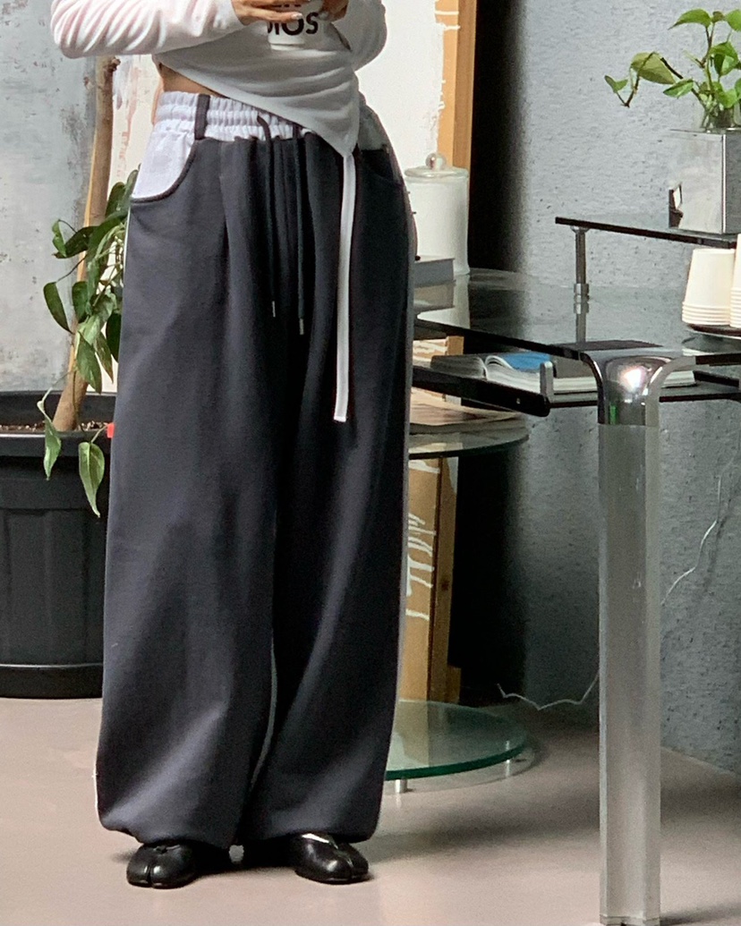 REVE CITE-L韓國東大門代購女士新品推薦26春夏休閑褲羅紋REVE CITE-L休閑褲