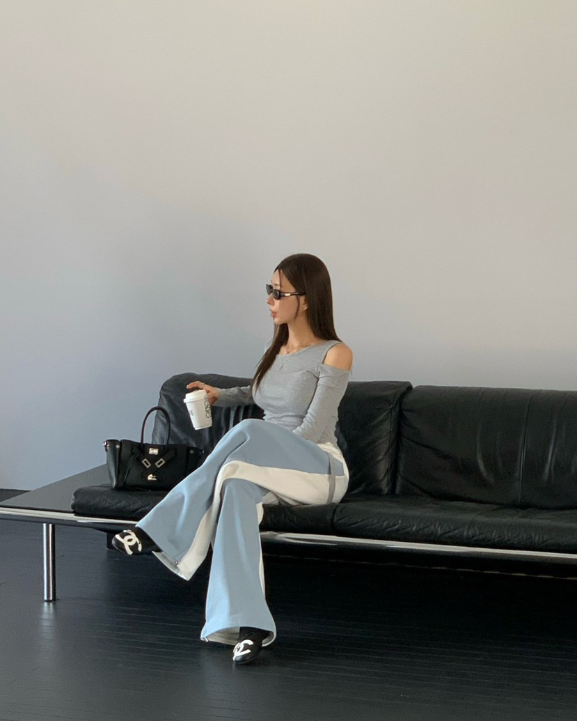 REVE CITE-L韓國東大門代購女士新品推薦26春夏休閑褲羅紋REVE CITE-L休閑褲