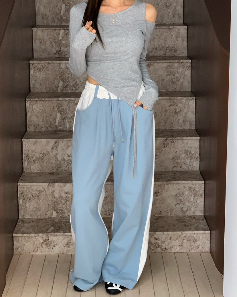 REVE CITE-L韓國東大門代購女士新品推薦26春夏休閑褲羅紋REVE CITE-L休閑褲