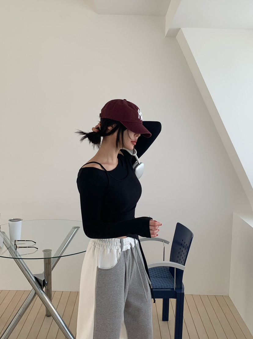 REVE CITE-L韓國東大門代購女士新品推薦26春夏休閑褲羅紋REVE CITE-L休閑褲