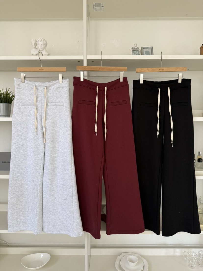 SOLAR韓國直郵女士新品熱賣休閑時尚26春夏人氣休閑褲毛圈SOLAR休閑褲