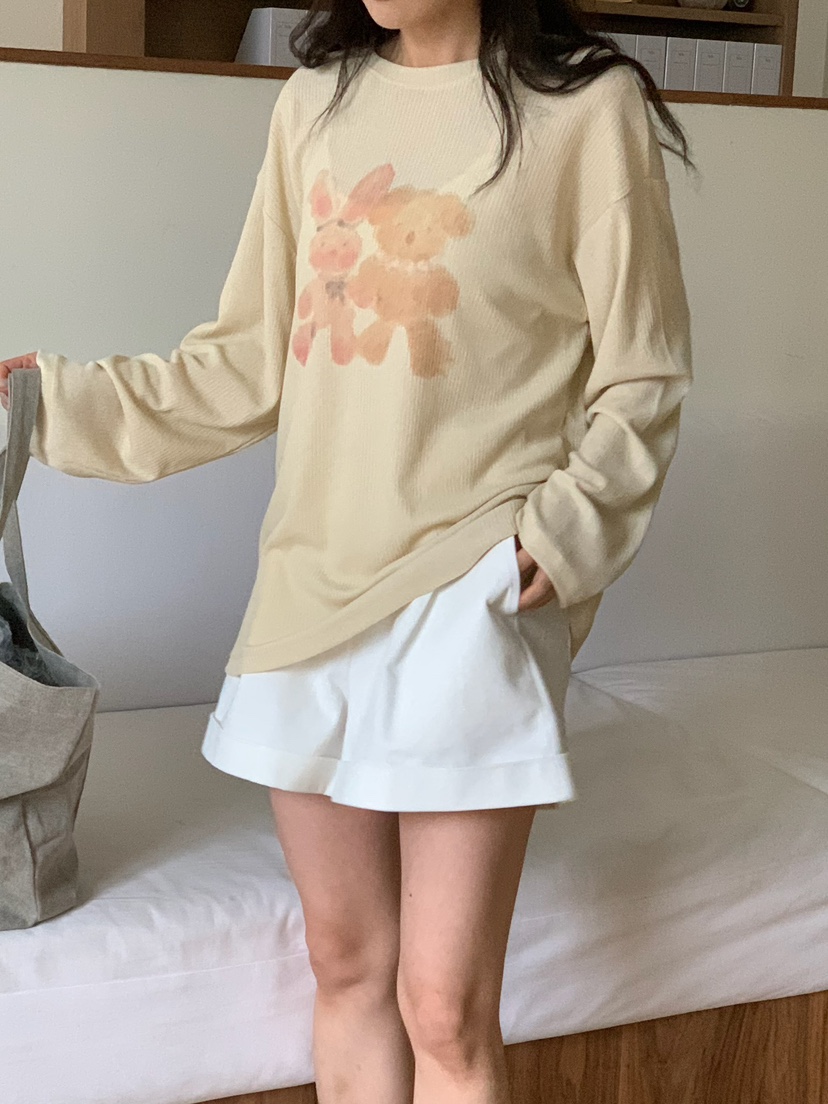 BLEECKER韓國代購女士新款26春夏休閑職業時尚推薦長袖T恤BLEECKER長袖T恤