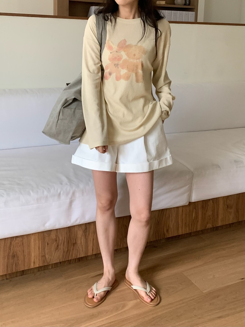 BLEECKER韓國代購女士新款26春夏休閑職業時尚推薦長袖T恤BLEECKER長袖T恤