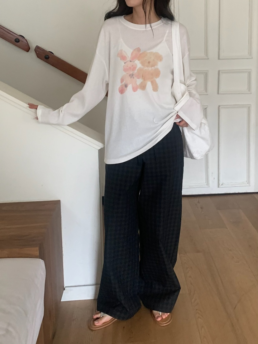 BLEECKER韓國代購女士新款26春夏休閑職業時尚推薦長袖T恤BLEECKER長袖T恤