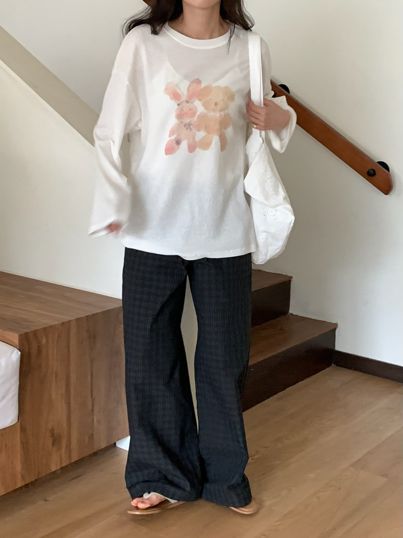 BLEECKER韓國代購女士新款26春夏休閑職業時尚推薦長袖T恤BLEECKER長袖T恤