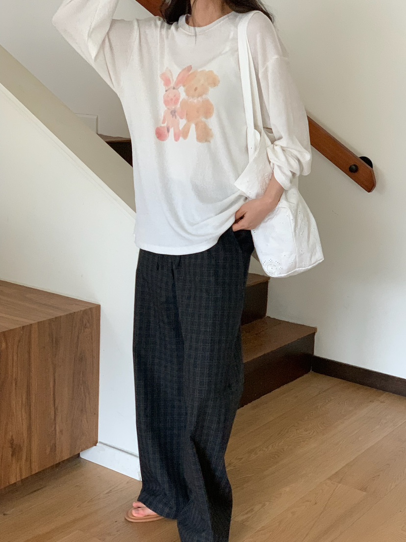 BLEECKER韓國代購女士新款26春夏休閑職業時尚推薦長袖T恤BLEECKER長袖T恤