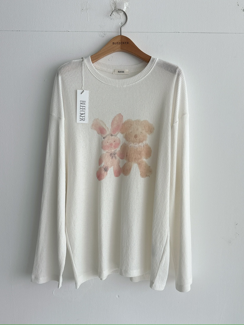 BLEECKER韓國代購女士新款26春夏休閑職業時尚推薦長袖T恤BLEECKER長袖T恤圖色1