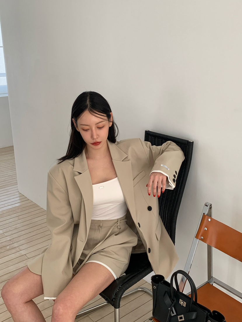 REVE CITE-L韓國代購女裝新款人氣熱賣休閑26春夏夾克含腰繩REVE CITE-L夾克