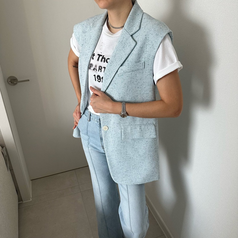 SOUIT韓國直郵女士新品熱賣人氣職業推薦時尚26春夏休閑馬甲SOUIT by mabel-L馬甲