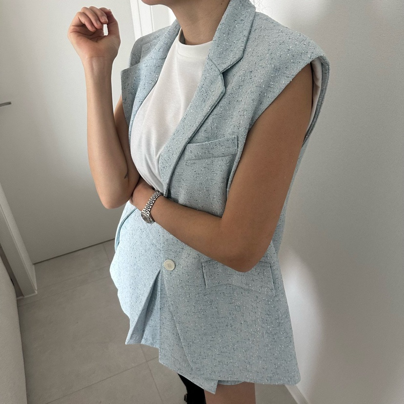 SOUIT韓國直郵女士新品熱賣人氣職業推薦時尚26春夏休閑馬甲SOUIT by mabel-L馬甲