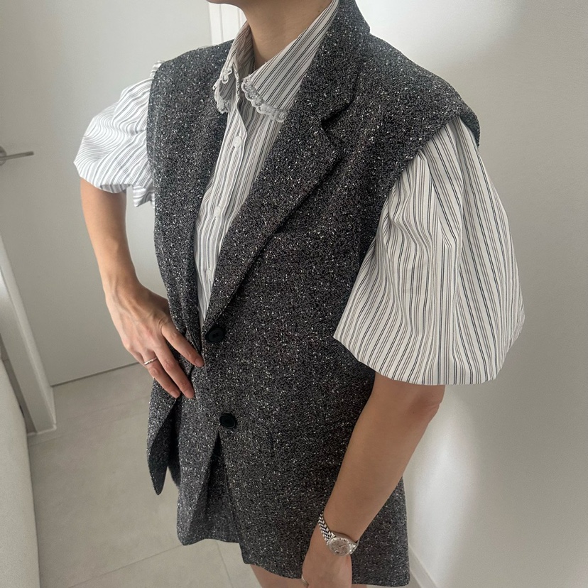 SOUIT韓國直郵女士新品熱賣人氣職業推薦時尚26春夏休閑馬甲SOUIT by mabel-L馬甲