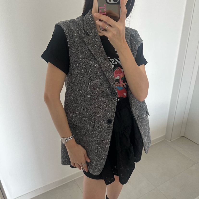 SOUIT韓國直郵女士新品熱賣人氣職業推薦時尚26春夏休閑馬甲SOUIT by mabel-L馬甲