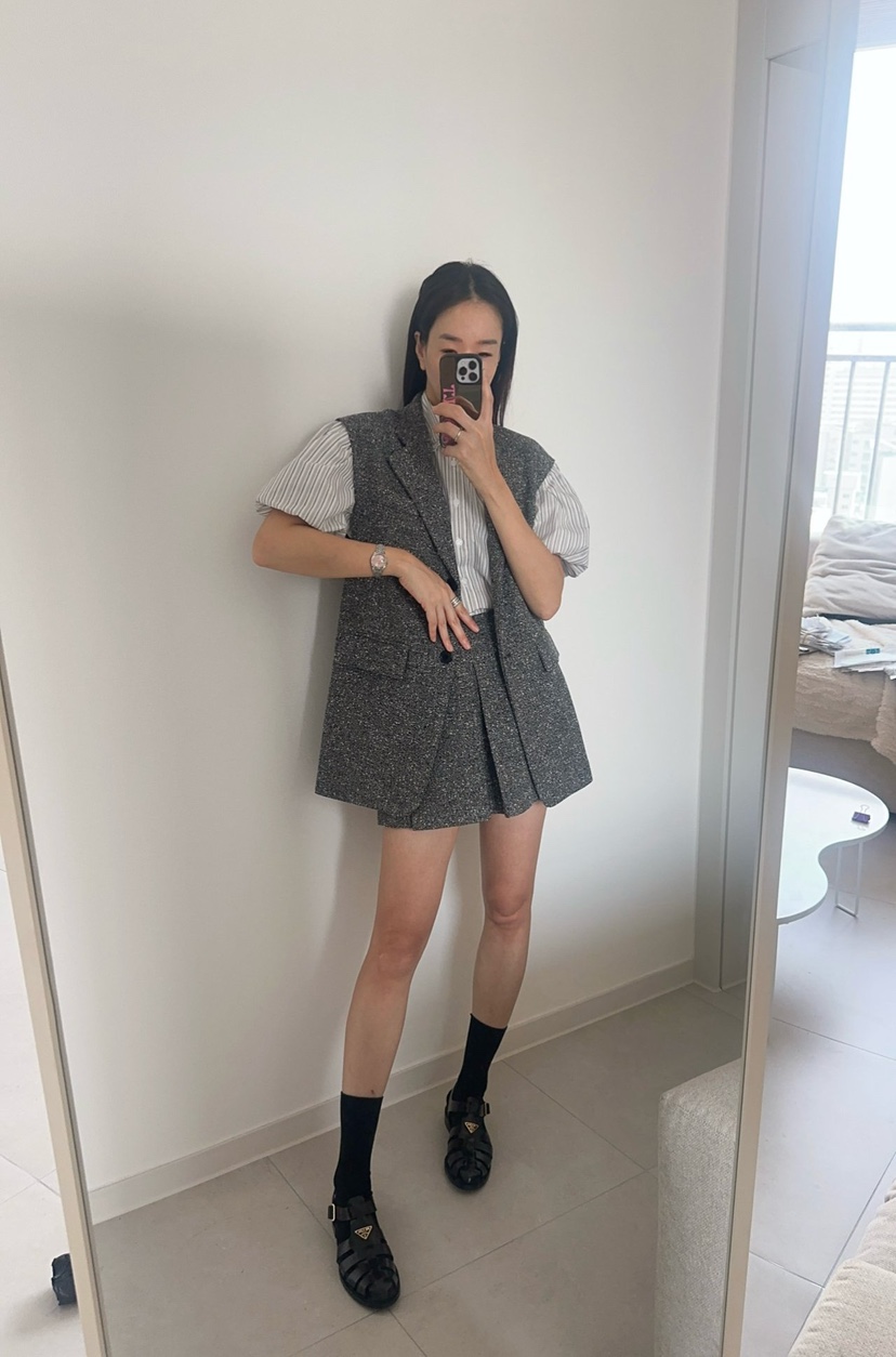 SOUIT韓國直郵女士新品熱賣人氣職業推薦時尚26春夏休閑馬甲SOUIT by mabel-L馬甲