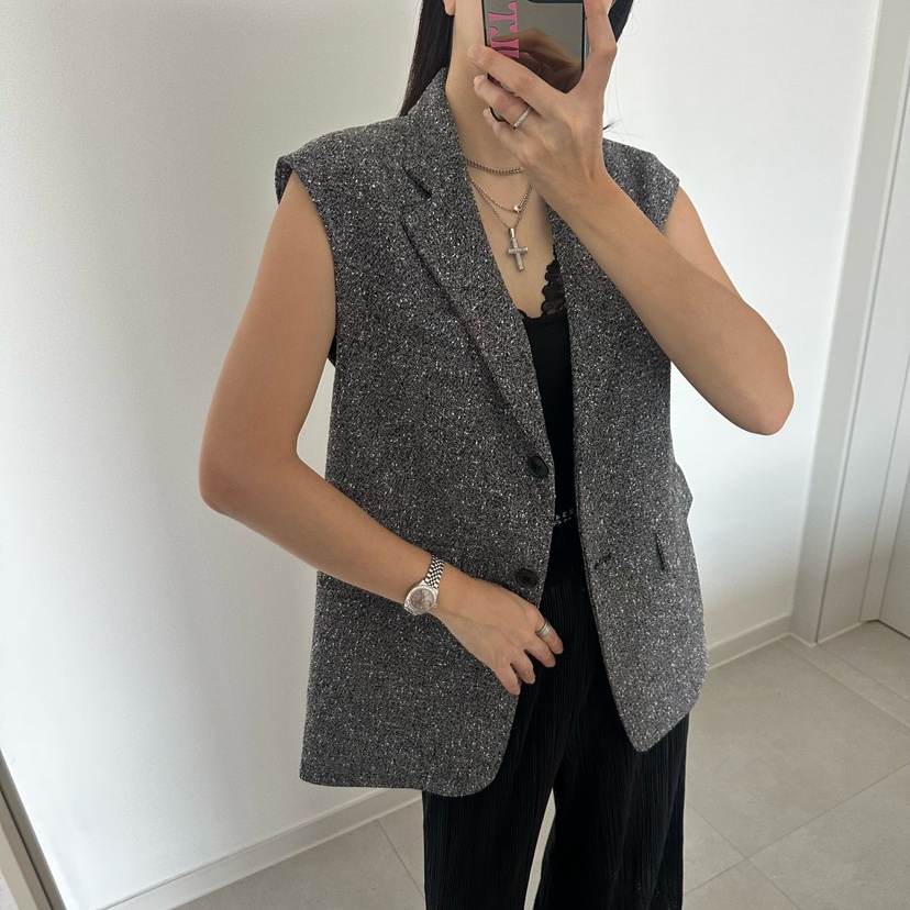 SOUIT韓國直郵女士新品熱賣人氣職業推薦時尚26春夏休閑馬甲SOUIT by mabel-L馬甲圖色2