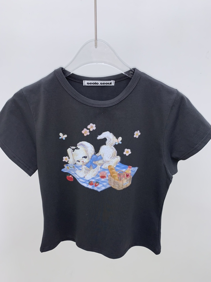 SEOLO韓國直郵女士新款26春夏休閑推薦熱賣時尚人氣職業T恤Seolo seoulT恤圖色1