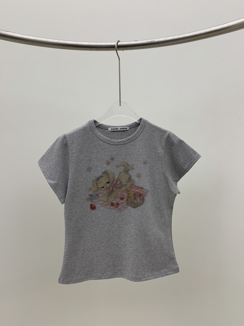 SEOLO韓國直郵女士新款26春夏休閑推薦熱賣時尚人氣職業T恤Seolo seoulT恤圖色2