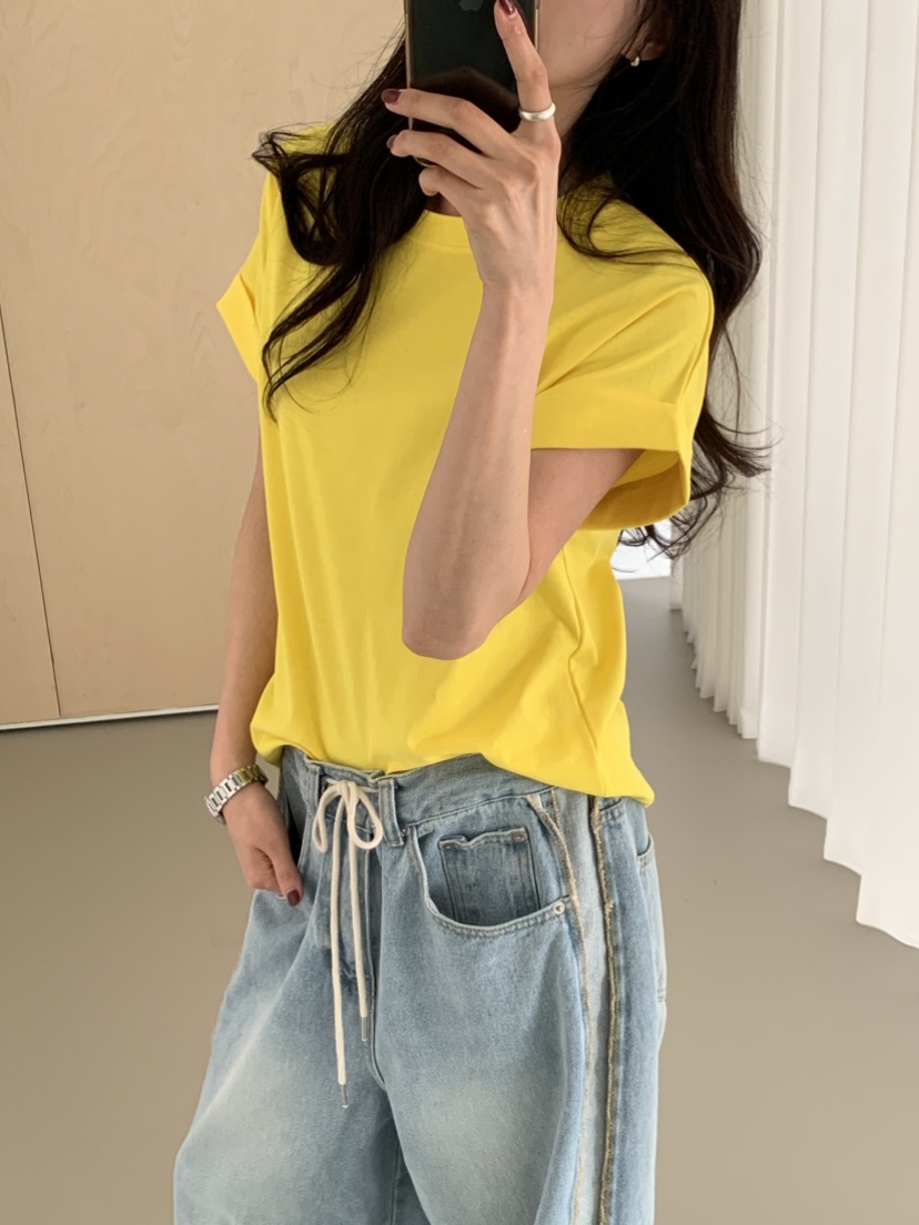 MOSMOS韓國直郵實拍女裝新品26春夏休閑人氣時尚職業推薦T恤MOSMOST恤